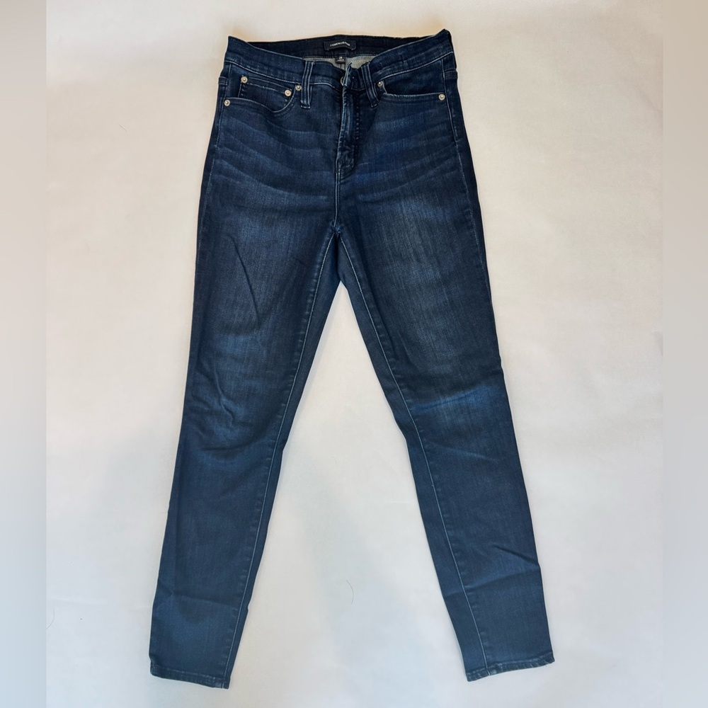 J.Crew 10” High Rise Toothpick Skinny Jeans Size 28 Dark Wash Good Condition